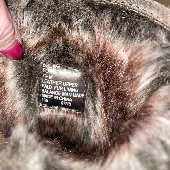 White Mountain dark mocha leather fur-lined boots - Picture 5 of 6